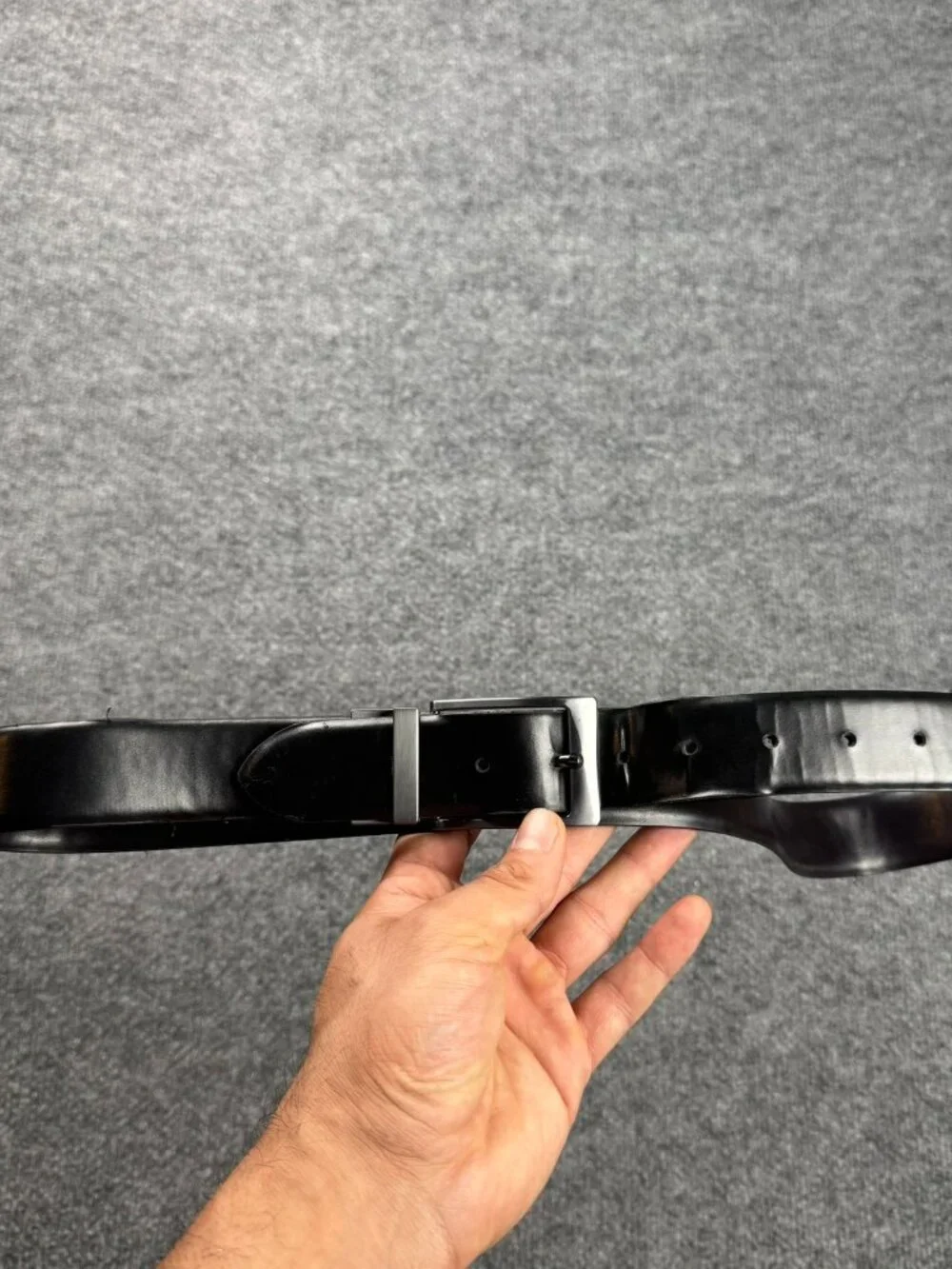 Men's Steve Madden Black Leather Dress Belt Size india 34 damage